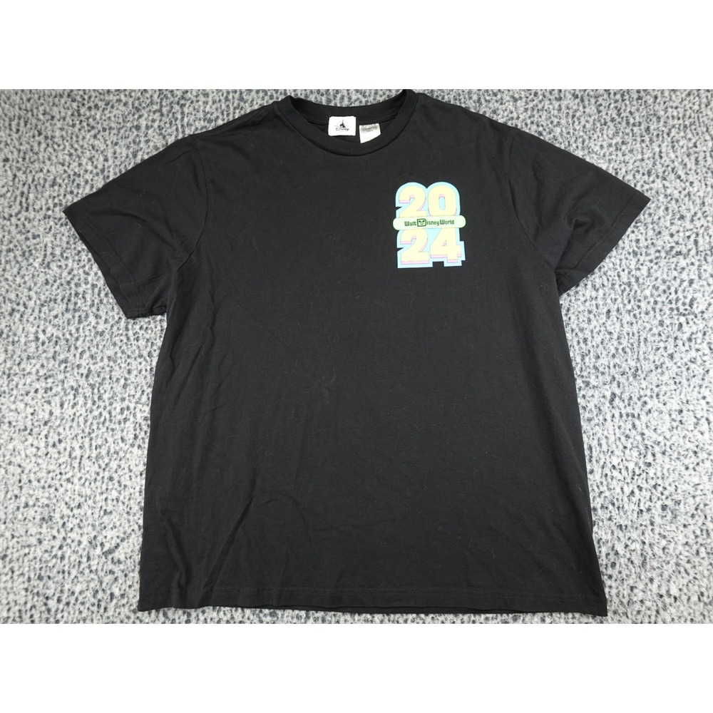 Disney T-Shirt Unisex XXL Black Walt Disney World 2024 Mickey Mouse Graphic Tee